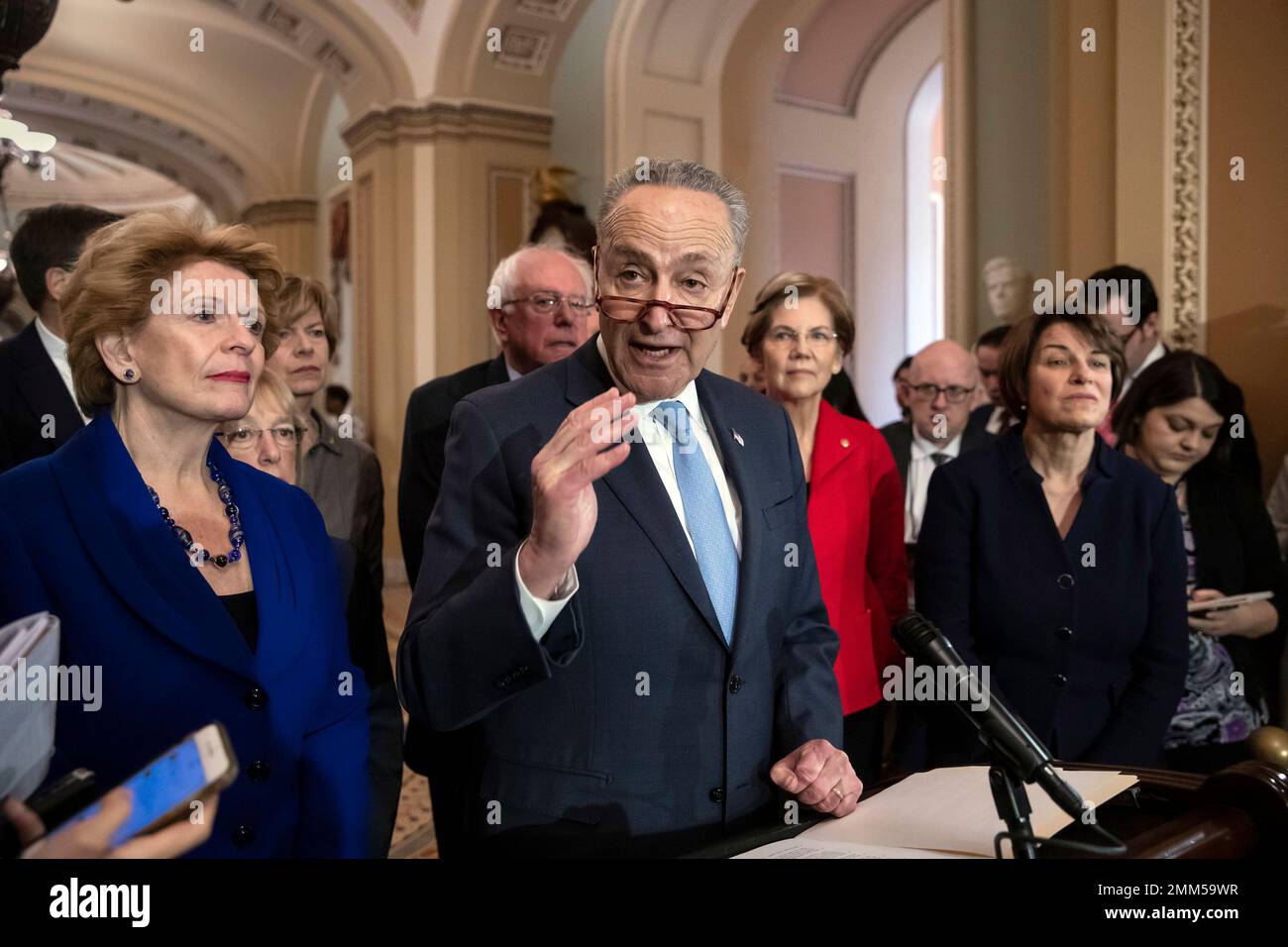Senate Minority Leader Chuck Schumer at the Center of Democratic Infighting Over Party Strategy